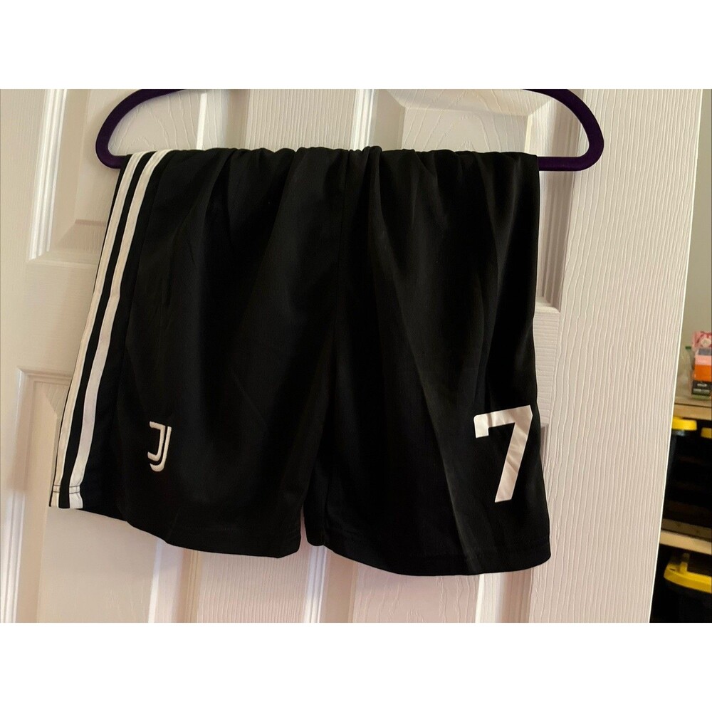 Cristiano Ronaldo Soccer Shorts - Number 7 Athletic Sports Black Small Men’s/XL
